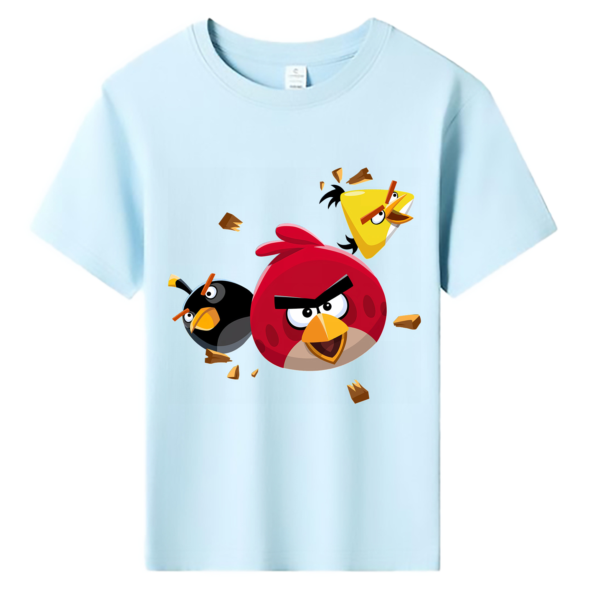 （画像用） Angry Birds アングリーバード 綿100％キッズTシャツ（フロントプリント）